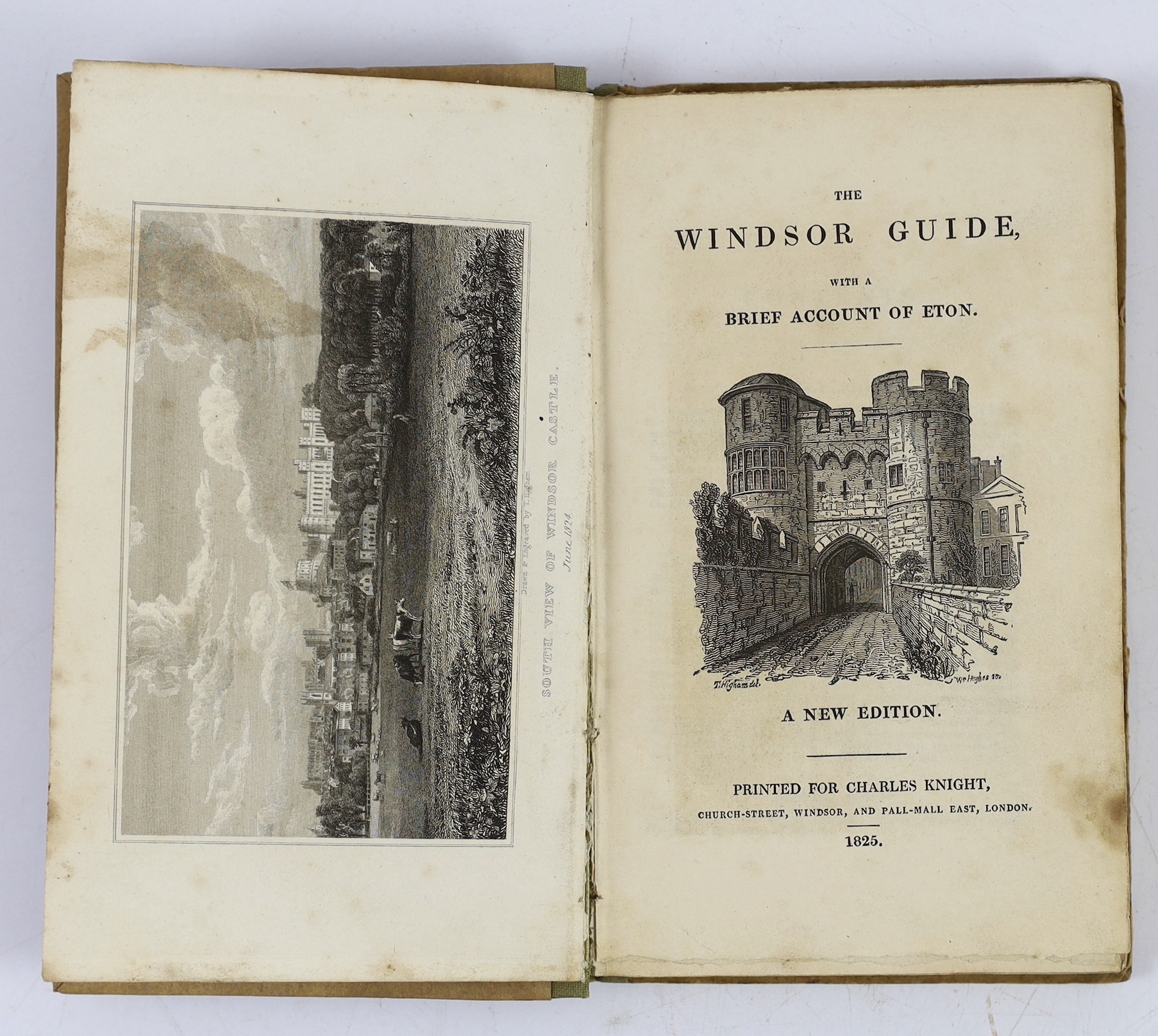 BERKS: The Visitant's Guide to Windsor Castle and its Vicinity. 3rd edition, (enlarged). frontis.; old half calf and marbled boards, sm.8vo. Windsor: published by Charles Andrews, 1827; The Windsor Guide, with a Brief Ac